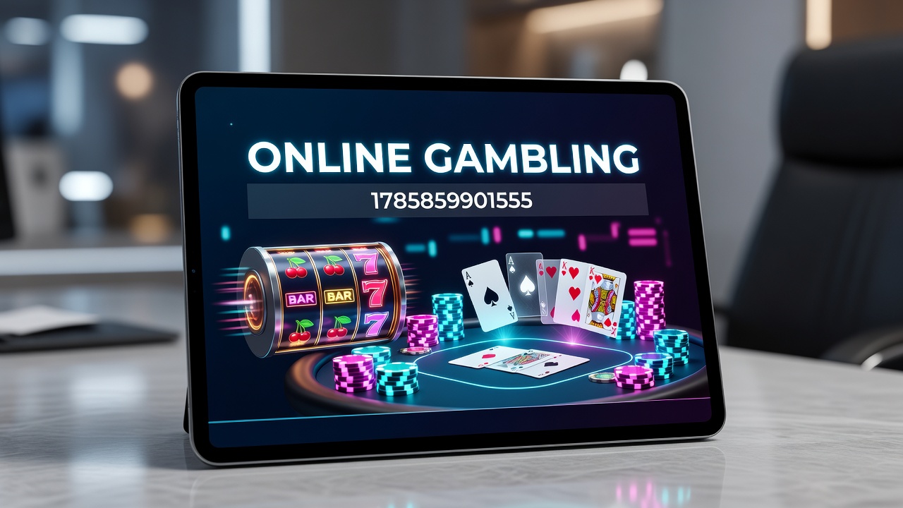 Mobile device displaying secure gambling interface with verification and limit settings